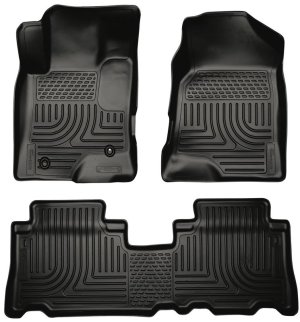 Chevrolet Captiva Sport Floor Liners - Front + Rear - Husky Liners - WeatherBeater - Black - `12-`13